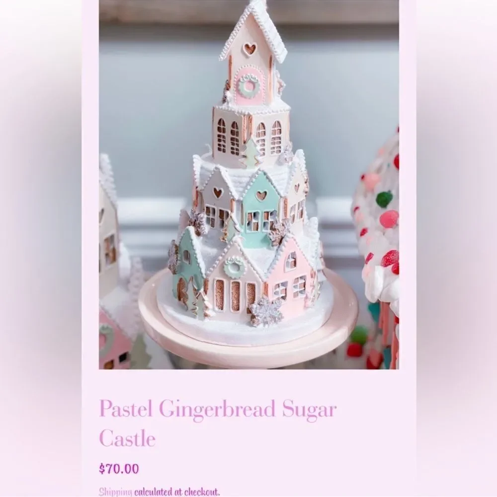 New Pastel Gingerbread Sugar Castle